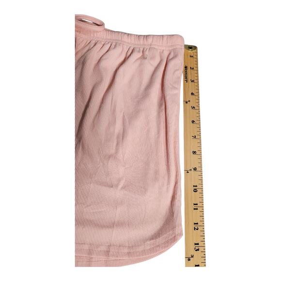 Ekouaer Pink Ribbed Pajama Set Tank Top & Shorts‎ Soft Sleepwear Women’s L NWT - Picture 7 of 11